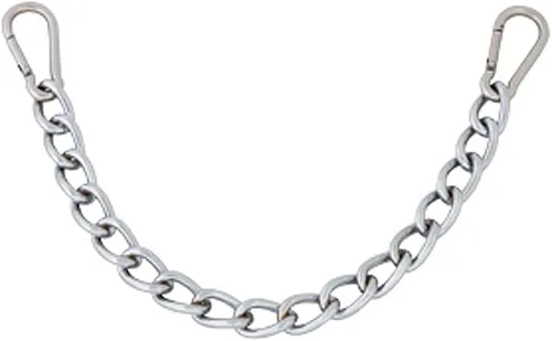 HILASON Cadena de broca de acero cromado resistente con clip de 9-1/2 pulgadas, con broche | barbilla para caballos
