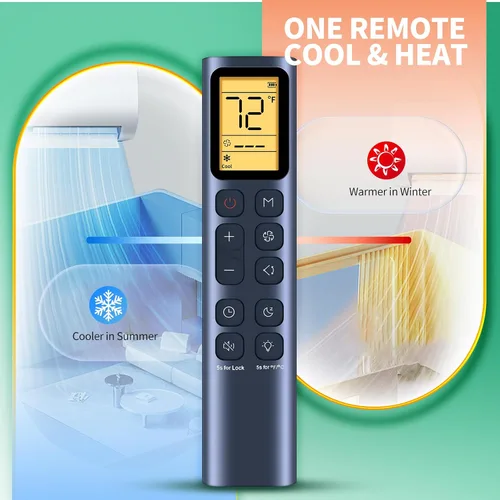 Miniatura 3 de Mando a distancia de CA de repuesto para aire acondicionado portátil DREO AC318S AC319S - Conmutable entre Fahrenheit y Celsius (negro)