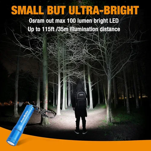 Miniatura 4 de EverBrite Llavero con linterna LED mini brillante, llavero portátil, antorcha de bolsillo para EDC, regalos de fiesta, lectura nocturna, camping