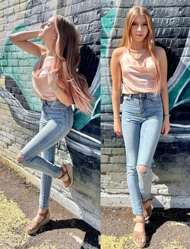 Miniatura 3 de Ekouaer Womens Cowl Neck Tank Tops Satin Camisole Basic Silky Loose Shirt Blouse