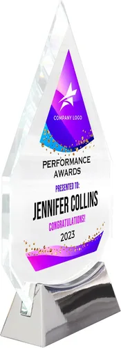 Miniatura 4 de Placa de vidrio personalizada de 9 1/4 pulgadas para premios y trofeos, premio personalizado para empleado del mes, regalo de jubilación, liderazgo