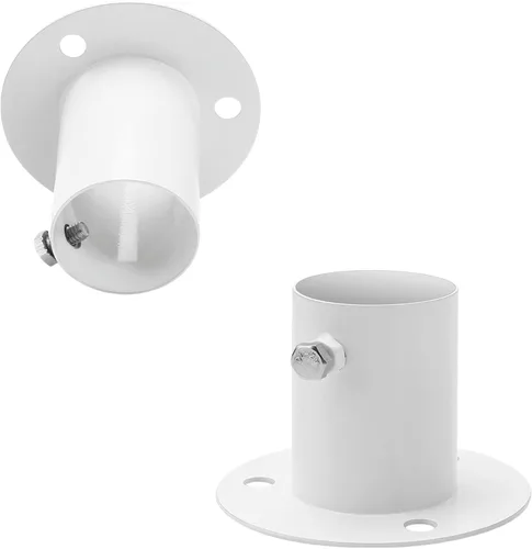 Paquete de 2 soportes de escalera de piscina, bridas de cubierta, para escalera de piscina sobre el suelo de 1.5 pulgadas, también para pasamanos,
