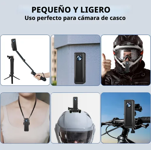 Miniatura 3 de Cámara Corporal de 128 GB, Videocámara de Acción 4K 30FPS, Cámara Deportiva Manos Libres con Clip Trasero Magnético, Mini Cámara Corporal POV que