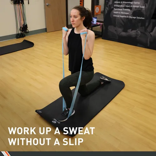 Miniatura 6 de BodySport TPE Exercise Mat for Men and Women – Workout Mat – Perfect for Gyms and Fitness Training – ½ in. Thick, Black