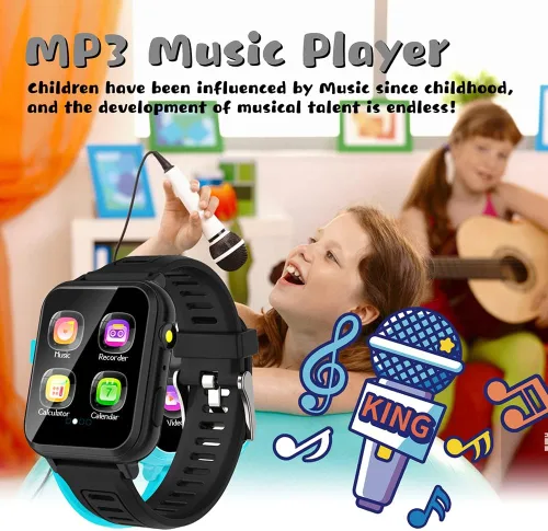 Miniatura 8 de Reloj inteligente para niños, reloj inteligente de 24 juegos para niños, relojes inteligentes de moda para niños de 3 a 14 años, gran regalo