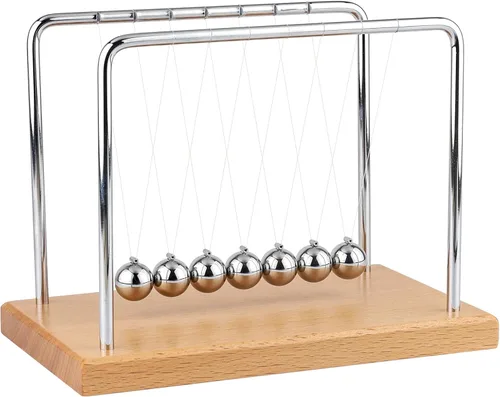 Newton's Cradle - Bolas de equilibrio fascinantes para el hogar y la oficina, 7 cuentas