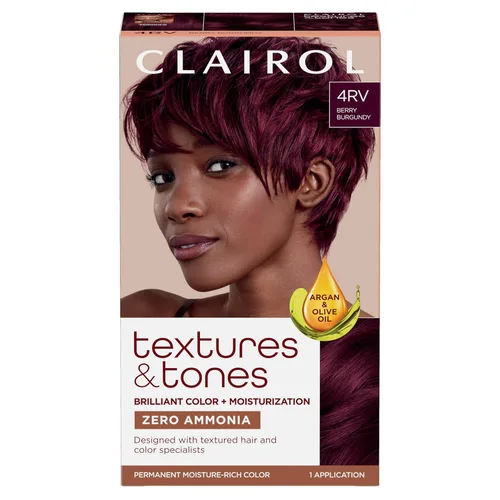 Miniatura 21 de Clairol Textures & Tones - Tinte permanente para el cabello, color de cabello negro sedoso 1B, paquete de 1 unidad 1B negro sedoso