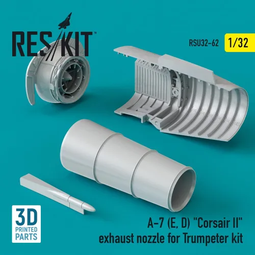 Miniatura 3 de Reskit RSU32-0062 1/32 A-7 (E, D) Boquilla de escape Corsair II para kit de trompetista