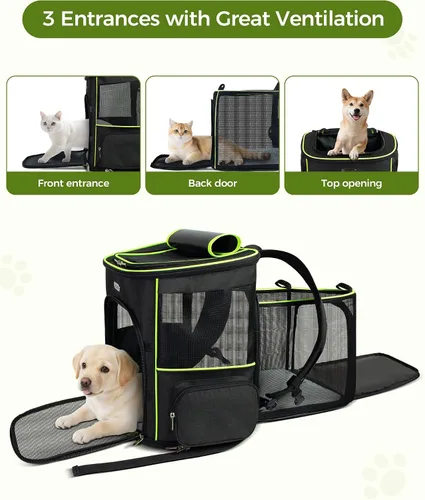 Miniatura 4 de BAGLHER Bolsa de viaje retráctil para mascotas, mochila retráctil para suministros para mascotas