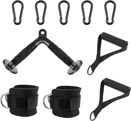 LAT - Accesorios de barra de extracción, accesorios de máquina de cable para gimnasio en casa, equipo de tracción de cuerda de tríceps, equipo de