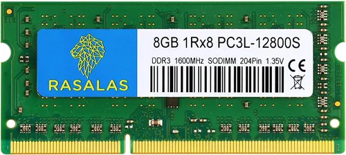 8GB 1Rx8 PC3L-12800S DDR3L 1600MHz DDR3 RAM SODIMM 1.35V CL11 204-Pin PC3-12800 RAM de actualización de memoria para portátil.