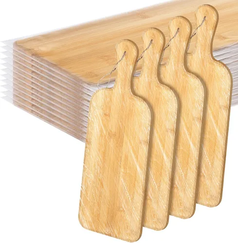 Miniatura 12 de Patelai Juego de 12 Tablas de Cortar de Madera con Asas, Tablas de Cortar Grandes para Servir en la Cocina, Tablas de Cortar Simples a Granel