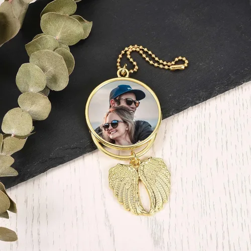 Miniatura 2 de Personalized Master Adornos de fotos personalizados para colgar en el automóvil, adorno de doble cara para grabado de imagen para accesorios