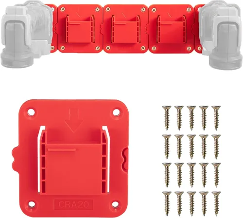 Miniatura 9 de Soporte de batería compatible con batería Ridgid de 18 V, montaje en pared, almacenamiento de batería para furgoneta de trabajo, estante, caja