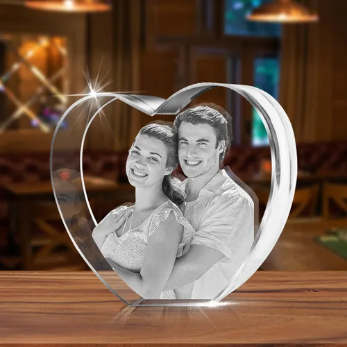 Miniatura 2 de HAN'S LASER Foto de cristal 3D, regalo personalizado con tu propia foto, regalo único para el día de la madre, regalo de cumpleaños para mujeres