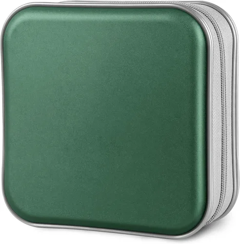 Miniatura 12 de Siveit Estuche para CD, Capacidad para 40 CD/DVD, Cartera Portadora de Estuches de Plástico Duro para Discos DVD, Carpeta de Almacenamiento