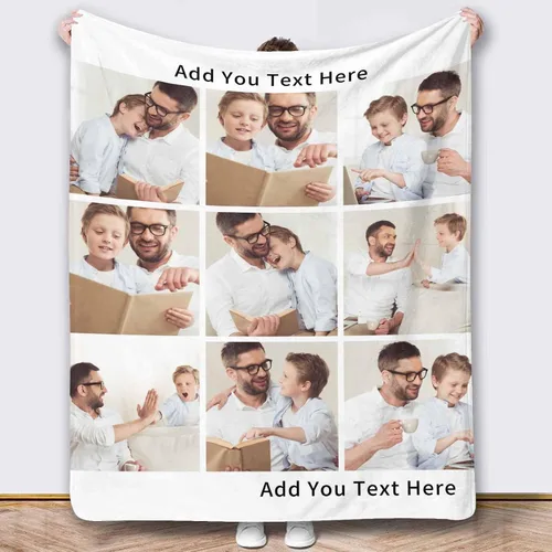 Miniatura 38 de Mantas de fotos, 5 fotos, mantas y mantas personalizadas, manta de fotos personalizada, regalos para familiares, amigos, hombres, mujeres y niños