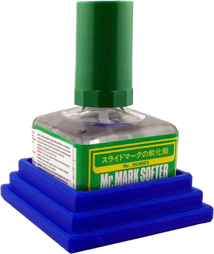 Miniatura 8 de Jeff Did It! Square Bottle Glue Cement Holder Compatible with Mr Hobby Cement Setter Weathering and other Mr Hobby Square Bottles - Holder Only (Red)
