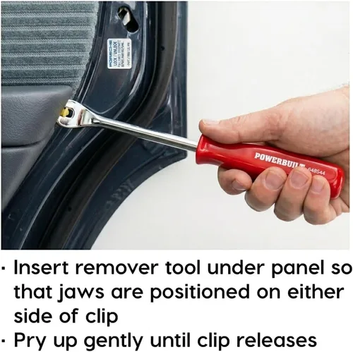 Miniatura 4 de Powerbuilt 648546 - Removedor de tapicería de puerta, para liberar rápidamente el panel de la puerta y los clips de tapicería
