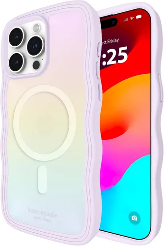 Miniatura 18 de Kate Spade New York Funda para iPhone 15 Pro Max, compatible con la funda MagSafe para teléfono, purpurina gruesa iridiscente