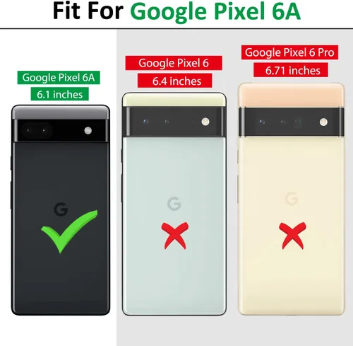 Miniatura 2 de Gritup Funda para Pixel 6A, funda para Google Pixel 6A con protector de pantalla HD, a prueba de golpes, funda para teléfono Google Pixel 6A