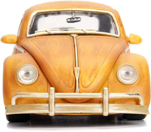 Miniatura 2 de Jada Toys Transformers Bumblebee Volkswagen Beetle - Coche fundido a presión, vehículo a escala 1:24 y figura de metal coleccionable Charlie de 2.75