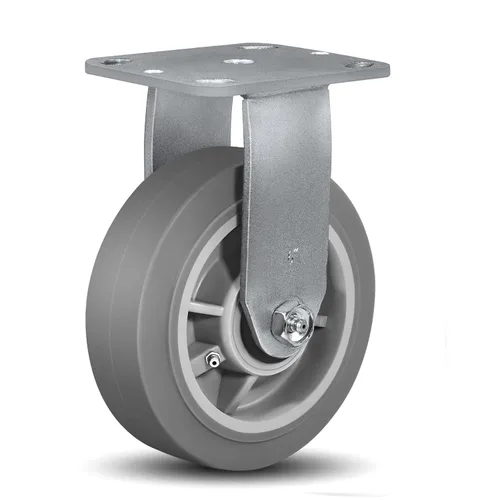 Miniatura 32 de Ruedas giratorias de alta resistencia 4x2, ruedas industriales, ruedas de goma (banda de rodadura plana), juego de 1 con capacidad de hasta 450