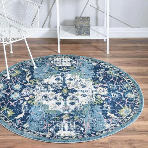 Miniatura 10 de Unique Loom Sumter Collection - Alfombra Aiken (2 x 6 pies, color rosa y azul)