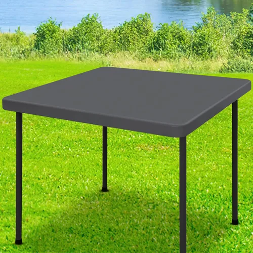Miniatura 44 de Moosfor Mantel rectangular de elastano de 4 pies, manteles elásticos ajustables para pícnic, funda elástica y lavable para mesa de patio para Azul