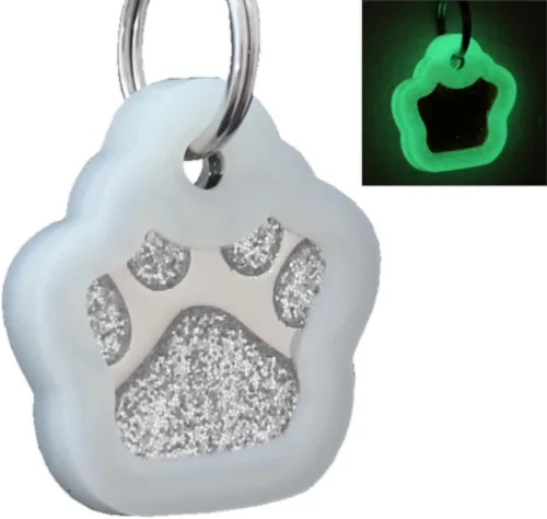 Miniatura 5 de Etiquetas de identificación de mascotas de acero inoxidable grabadas con láser, personalizadas para perros y gatos, etiqueta redonda de hueso