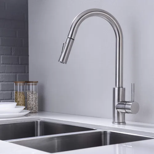 Miniatura 6 de Cabezal rociador extraíble para grifo de cocina, cabezal de repuesto de grifo de cocina de 2 funciones en forma de columna, 1.8 GPM G1/2 (no NPT1/2)