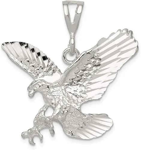 Colgante de plata de ley 925 maciza para hombre con colgante de águila - 1.260 in x 1.378 in, Metal