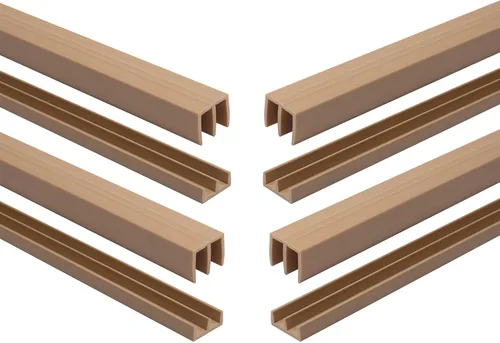 Miniatura 9 de Riel de puerta corredera de panel de 1/4 pulgadas, juego superior e inferior de plástico negro de 48 pulgadas, fabricado en EE. UU., paquete de 1