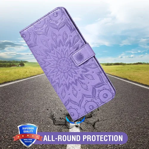 Miniatura 8 de Asuwish Funda de teléfono para Samsung Galaxy Z Fold 3 5G 2021 cartera y girasol de cuero delgado con tapa para tarjetero, accesorios para celda