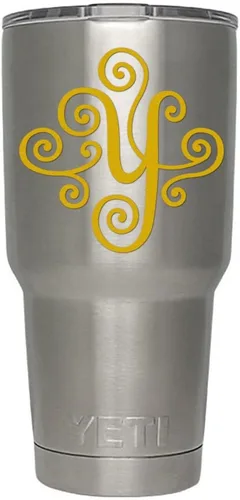 Miniatura 99 de Monogram - Calcomanía troquelada/vinilo adhesivo. Haga clic para opciones de color/letra. Disponible en cuatro colores y todas las letras de la A