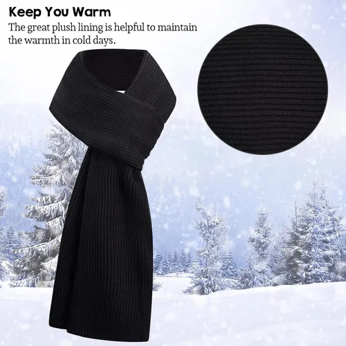 Miniatura 5 de Conjunto de guantes de punto de invierno para hombres y mujeres con forro polar
