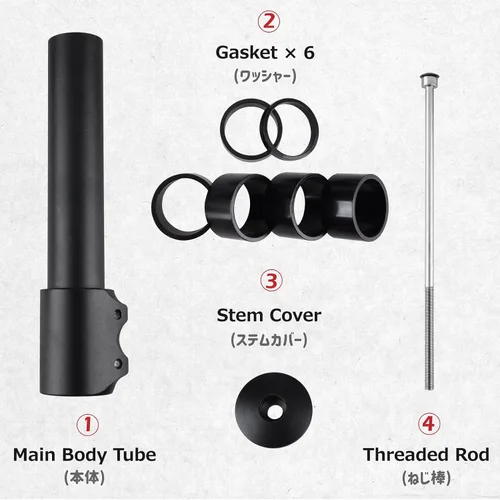 Miniatura 4 de Azarxis Bike Fork Stem Bicycle Extender Handlebar Riser Adaptor Aluminium Alloy Head up Adapter Flexible Easy Installation for 1-1/8 Inch 28.6 mm