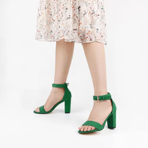 Miniatura 6 de JOY IN LOVE Sandalias de tacón alto con correa al tobillo para mujer de 3.5 pulgadas