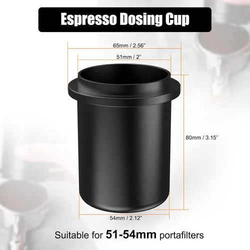 Miniatura 2 de IKAPE Taza dosificadora de espresso de 2.008 in y 2.126 in, compatible con todos los portafiltros de 2.008 in a 2.126 in, accesorio de café expreso