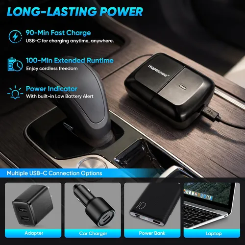 Miniatura 6 de Afeitadoras eléctricas de aluminio para hombres: maquinilla de afeitar eléctrica compacta con 4 cuchillas flotantes, afeitadora portátil de viaje
