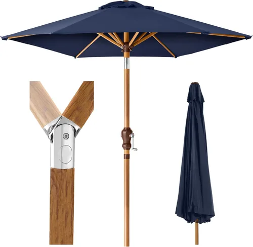 Miniatura 27 de Best Choice Products Sombrilla de patio al aire libre de 10 pies, sombrilla de mesa para exteriores, sombrilla de patio, sombrilla de mercado con 8