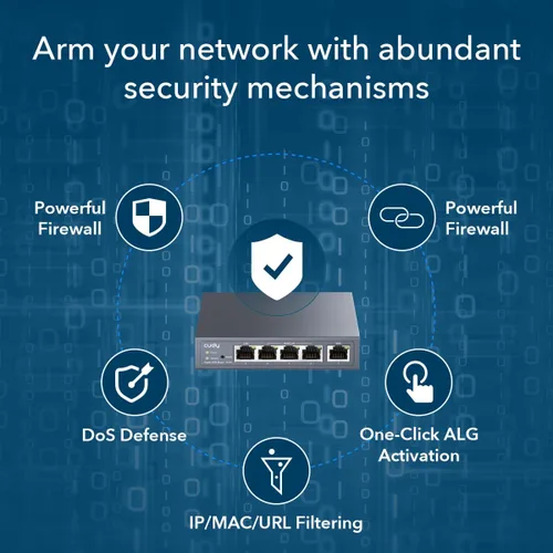 Miniatura 3 de Cudy Enrutador VPN Gigabit Multi-WAN, 4 puertos WAN, SMB, equilibrio de carga, WireGuard OpenVPN IPsec, PPTP L2TP, cortafuegos para pequeñas
