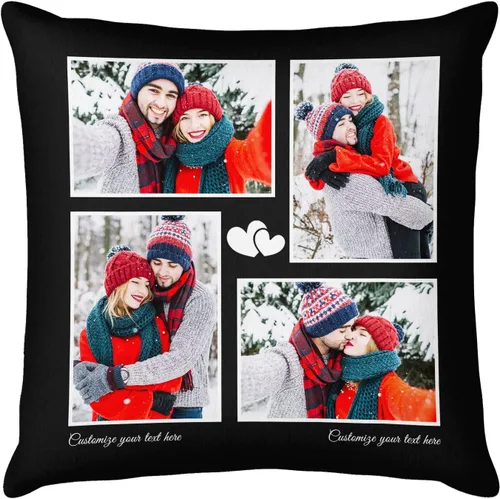 Miniatura 21 de Easycosy Almohada personalizada con texto de imagen, funda de almohada con foto, regalos personalizados para parejas, funda de cojín con foto, 4
