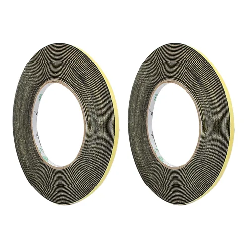Cinta de espuma de una sola cara autoadhesiva, [para accesorios domésticos, uso diario] - 0.197 in x 0.039 in / 32.8 ft / negro, amarillo / 2