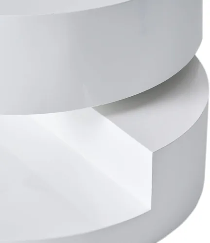 Miniatura 4 de Pequeña mesa de centro giratoria circular Mod Blanco