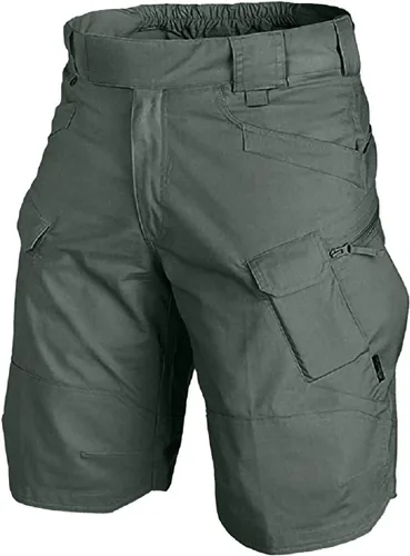 Miniatura 11 de Pantalones cortos tácticos para hombre, longitud hasta la rodilla, pantalones cortos militares de combate, impermeables, con múltiples bolsillos