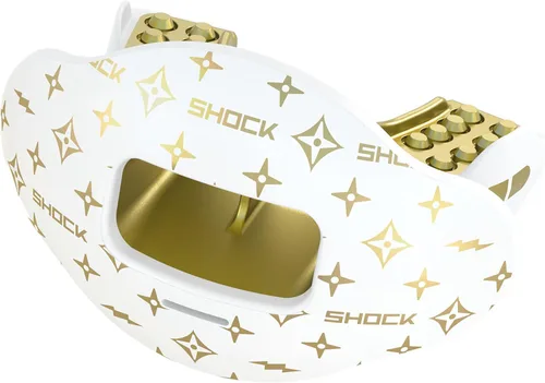 Miniatura 9 de Shock Doctor Protector de labios, protector bucal para adultos y jóvenes con correa, boquilla de fútbol transpirable de apertura ancha para jóvenes