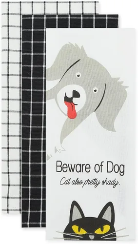 Miniatura 2 de DII Everyday Pets Kitchen Collection - Juego de toallas absorbentes de cocina, 18 x 28 pulgadas, Beware, 3