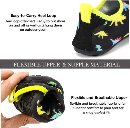 Miniatura 4 de HIITAVE Zapatos acuáticos antideslizantes para la playa, natación, secado rápido, calcetines acuáticos para niños y niñas pequeños