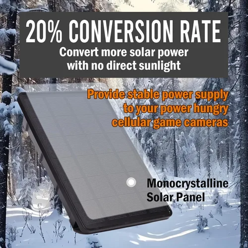 Miniatura 5 de Panel solar de cámara de rastro de 5 V/12 V, batería de panel solar de 4 W con batería de iones de litio de 8000 mAh, clasificación impermeable